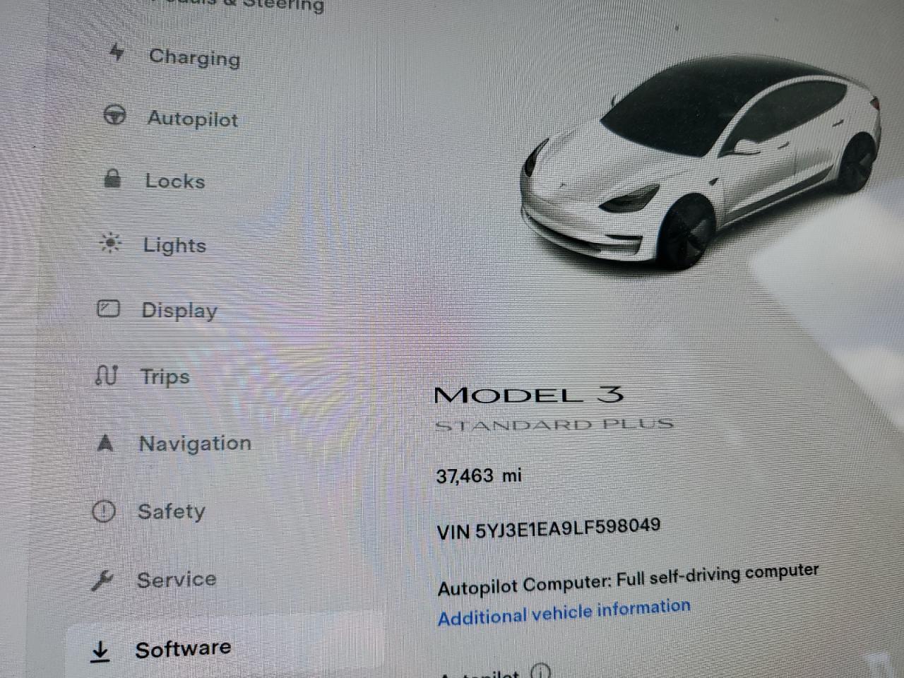 Photo 8 VIN: 5YJ3E1EA9LF598049 - TESLA MODEL 3 