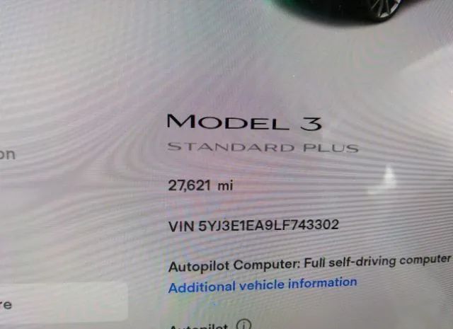 Photo 6 VIN: 5YJ3E1EA9LF743302 - TESLA MODEL 3 