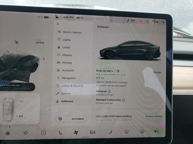 Photo 7 VIN: 5YJ3E1EA9MF047492 - TESLA MODEL 3 