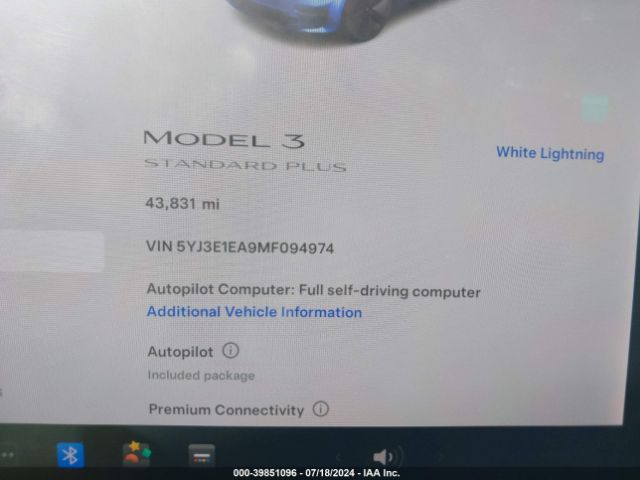 Photo 6 VIN: 5YJ3E1EA9MF094974 - TESLA MODEL 3 