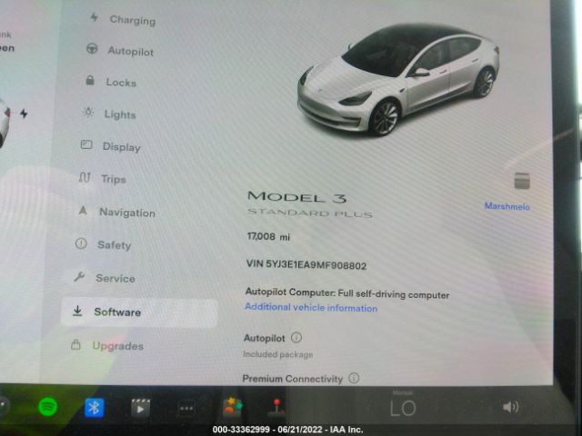 Photo 6 VIN: 5YJ3E1EA9MF908802 - TESLA MODEL 3 