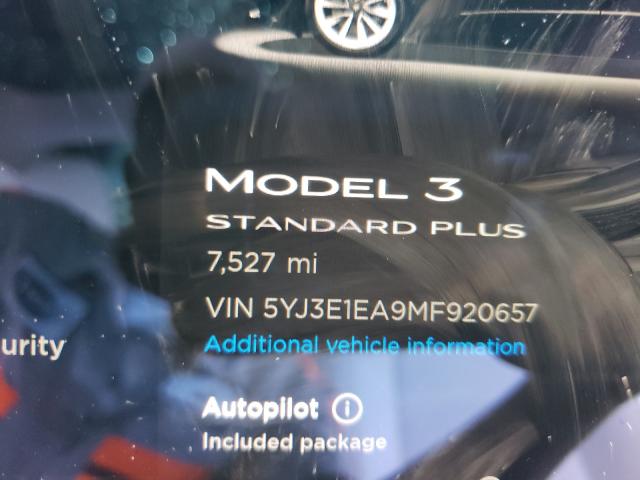 Photo 7 VIN: 5YJ3E1EA9MF920657 - TESLA MODEL 3 