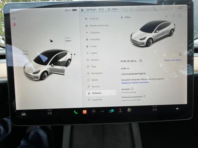 Photo 7 VIN: 5YJ3E1EA9NF188676 - TESLA MODEL 3 