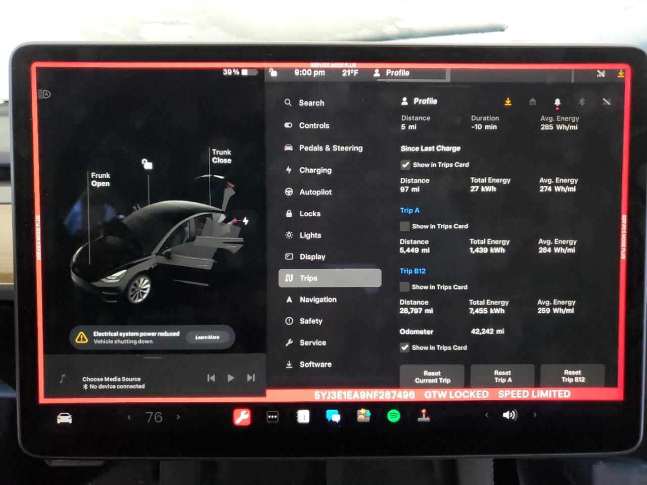 Photo 8 VIN: 5YJ3E1EA9NF287496 - TESLA MODEL 3 