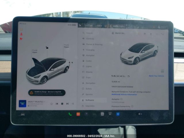 Photo 6 VIN: 5YJ3E1EA9NF360642 - TESLA MODEL 3 