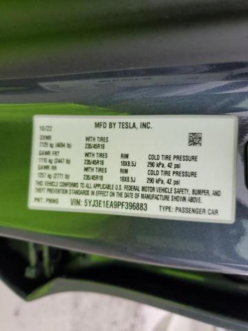 Photo 11 VIN: 5YJ3E1EA9PF396883 - TESLA MODEL 3 