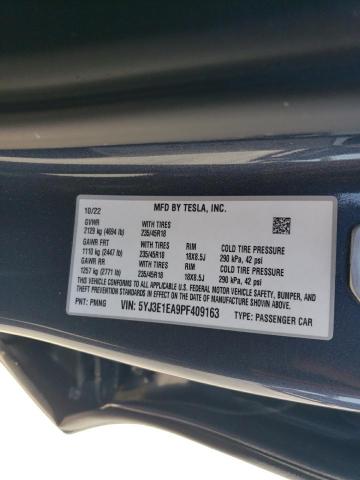 Photo 11 VIN: 5YJ3E1EA9PF409163 - TESLA MODEL 3 