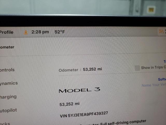 Photo 8 VIN: 5YJ3E1EA9PF439327 - TESLA MODEL 3 