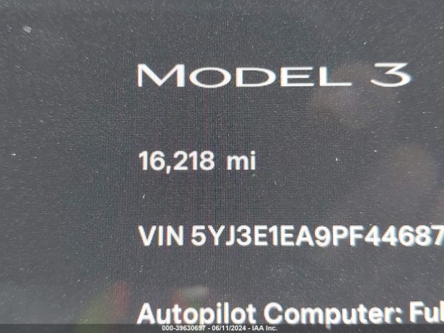 Photo 6 VIN: 5YJ3E1EA9PF446875 - TESLA MODEL 3 