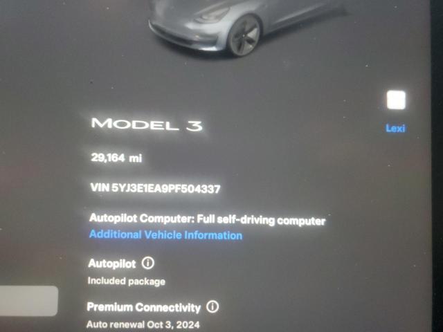 Photo 8 VIN: 5YJ3E1EA9PF504337 - TESLA MODEL 3 