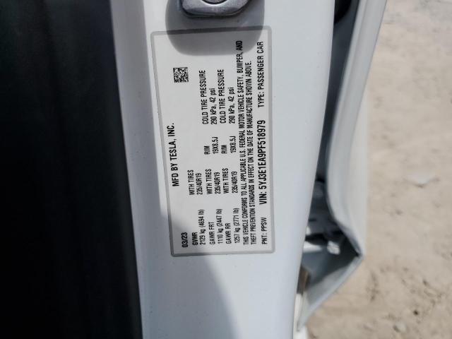 Photo 11 VIN: 5YJ3E1EA9PF518979 - TESLA MODEL 3 