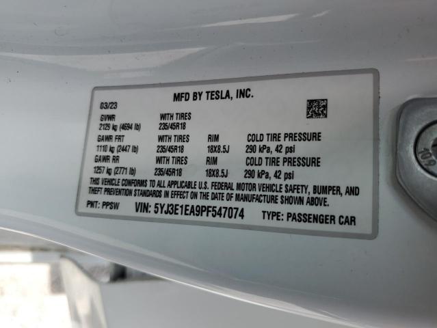 Photo 11 VIN: 5YJ3E1EA9PF547074 - TESLA MODEL 3 