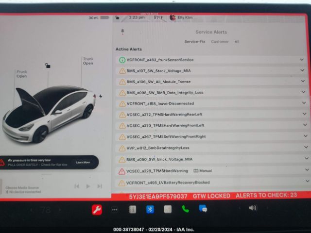 Photo 6 VIN: 5YJ3E1EA9PF579037 - TESLA MODEL 3 