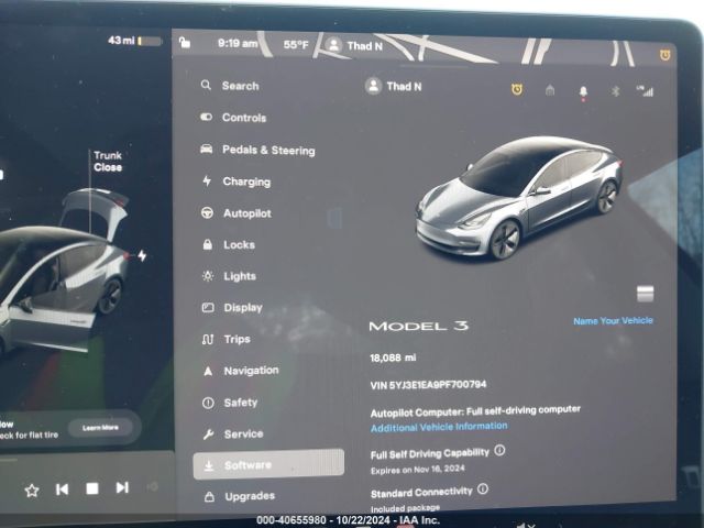 Photo 6 VIN: 5YJ3E1EA9PF700794 - TESLA MODEL 3 