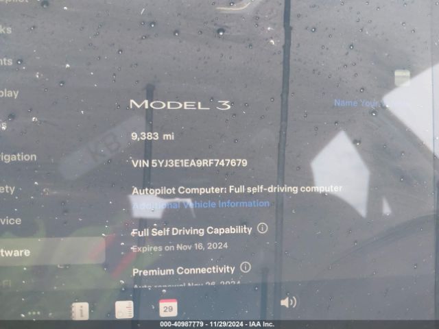 Photo 6 VIN: 5YJ3E1EA9RF747679 - TESLA MODEL 3 