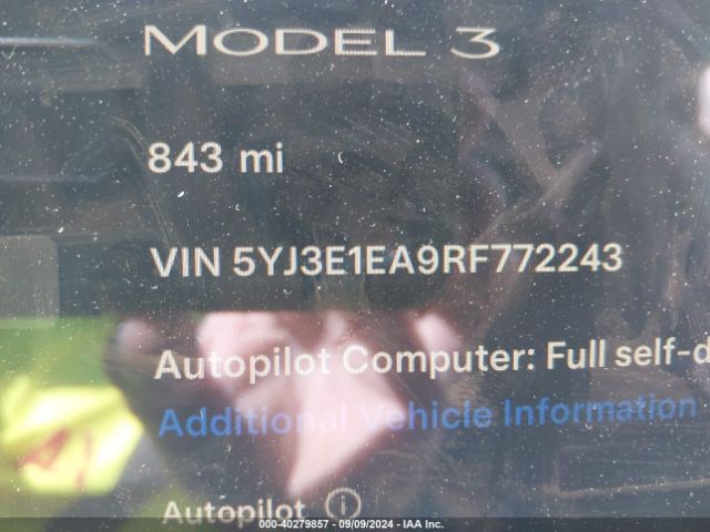 Photo 6 VIN: 5YJ3E1EA9RF772243 - TESLA MODEL 3 