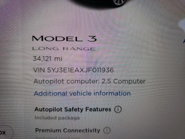 Photo 7 VIN: 5YJ3E1EAXJF011936 - TESLA MODEL 3 