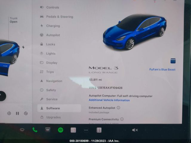 Photo 6 VIN: 5YJ3E1EAXJF109428 - TESLA MODEL 3 