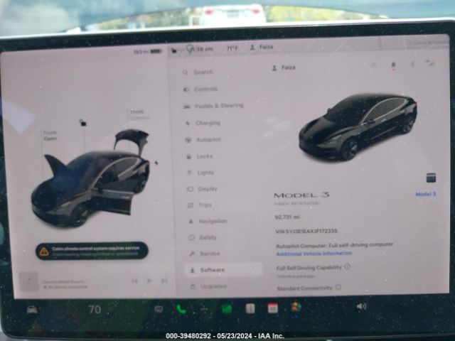 Photo 6 VIN: 5YJ3E1EAXJF172335 - TESLA MODEL 3 