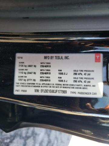 Photo 11 VIN: 5YJ3E1EAXJF177969 - TESLA MODEL 3 