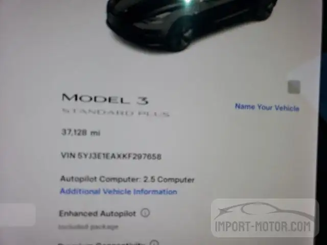 Photo 8 VIN: 5YJ3E1EAXKF297658 - TESLA MODEL 3 