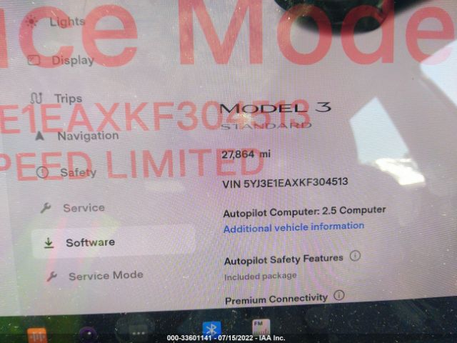 Photo 6 VIN: 5YJ3E1EAXKF304513 - TESLA MODEL 3 