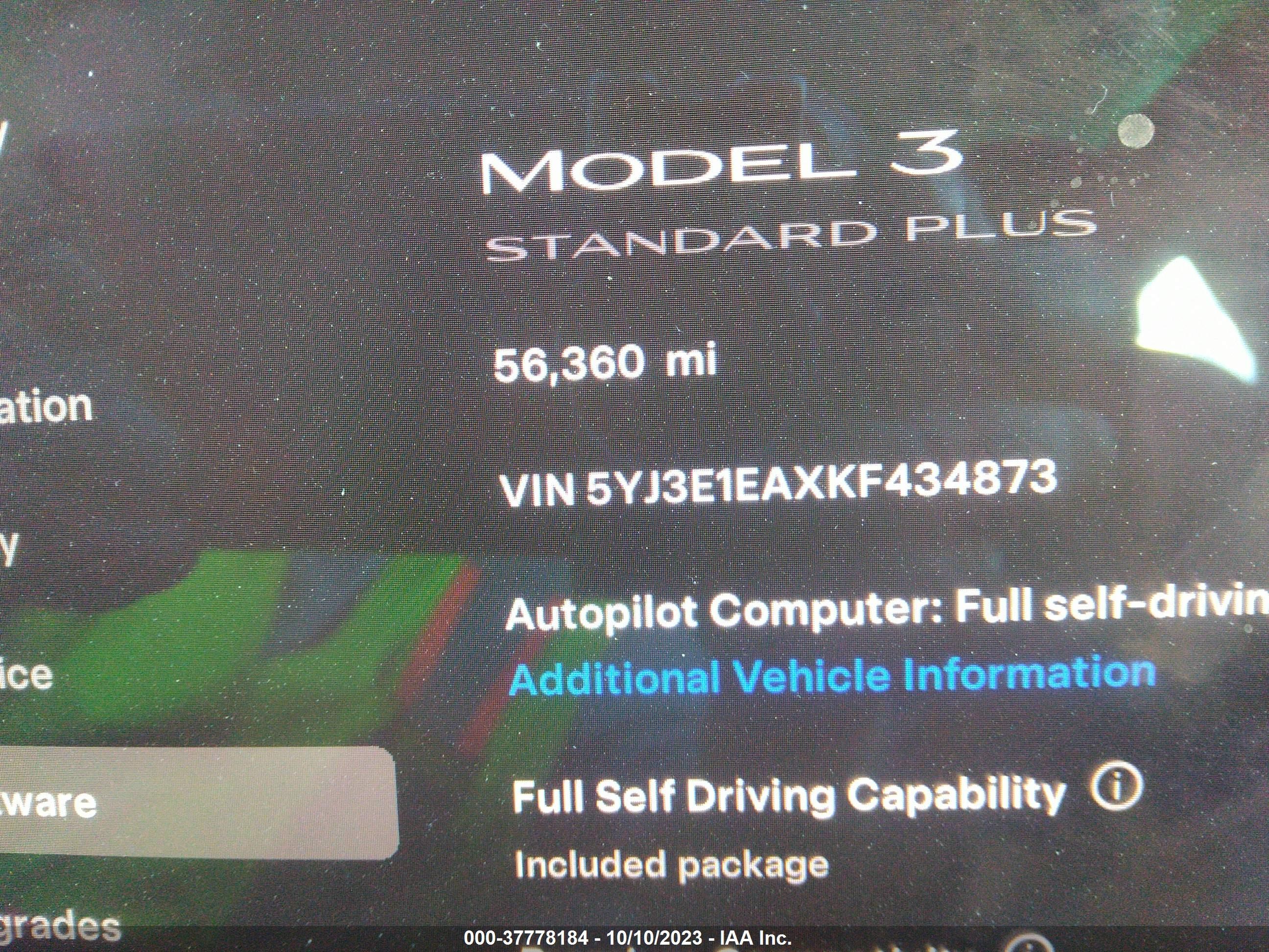 Photo 14 VIN: 5YJ3E1EAXKF434873 - TESLA MODEL 3 