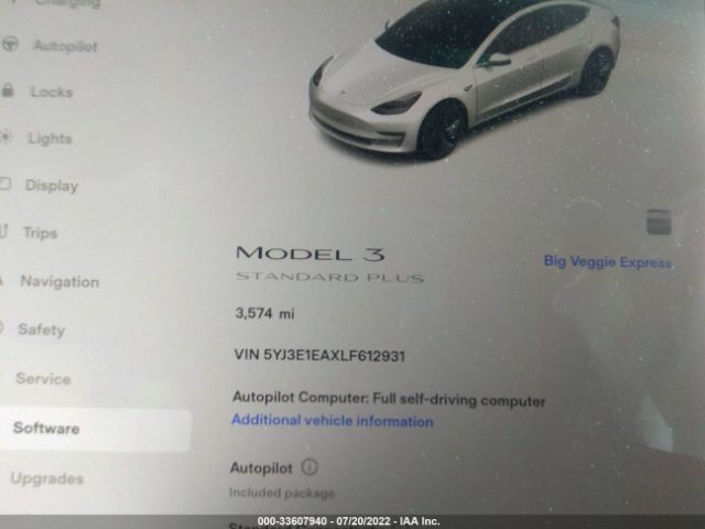 Photo 6 VIN: 5YJ3E1EAXLF612931 - TESLA MODEL 3 