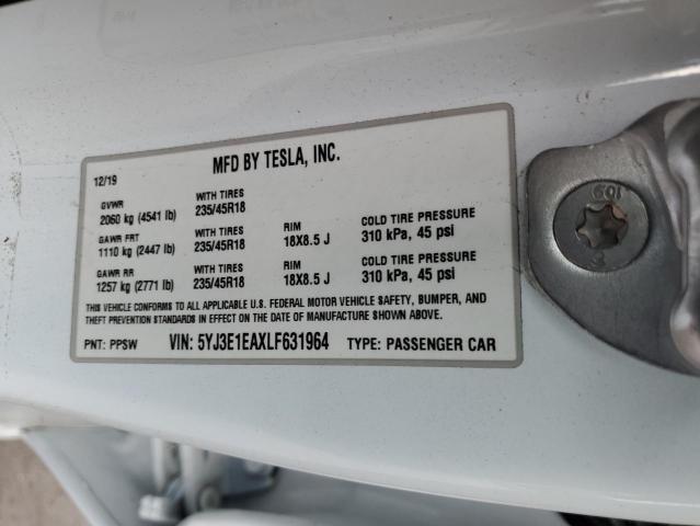 Photo 11 VIN: 5YJ3E1EAXLF631964 - TESLA MODEL 3 