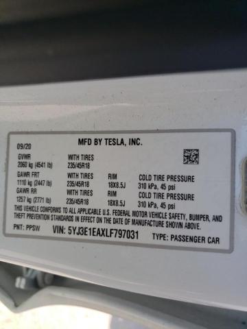 Photo 9 VIN: 5YJ3E1EAXLF797031 - TESLA MODEL 3 