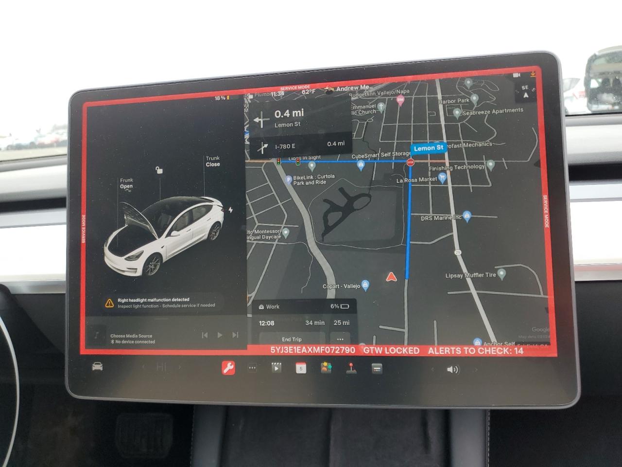 Photo 8 VIN: 5YJ3E1EAXMF072790 - TESLA MODEL 3 