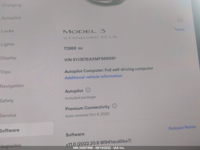 Photo 6 VIN: 5YJ3E1EAXMF969091 - TESLA MODEL 3 