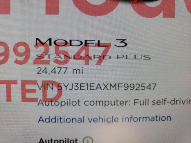 Photo 7 VIN: 5YJ3E1EAXMF992547 - TESLA MODEL 3 