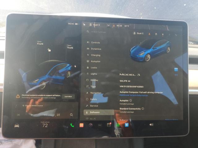 Photo 8 VIN: 5YJ3E1EAXNF142693 - TESLA MODEL 3 