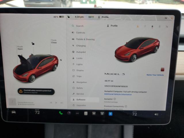 Photo 8 VIN: 5YJ3E1EAXNF185835 - TESLA MODEL 3 