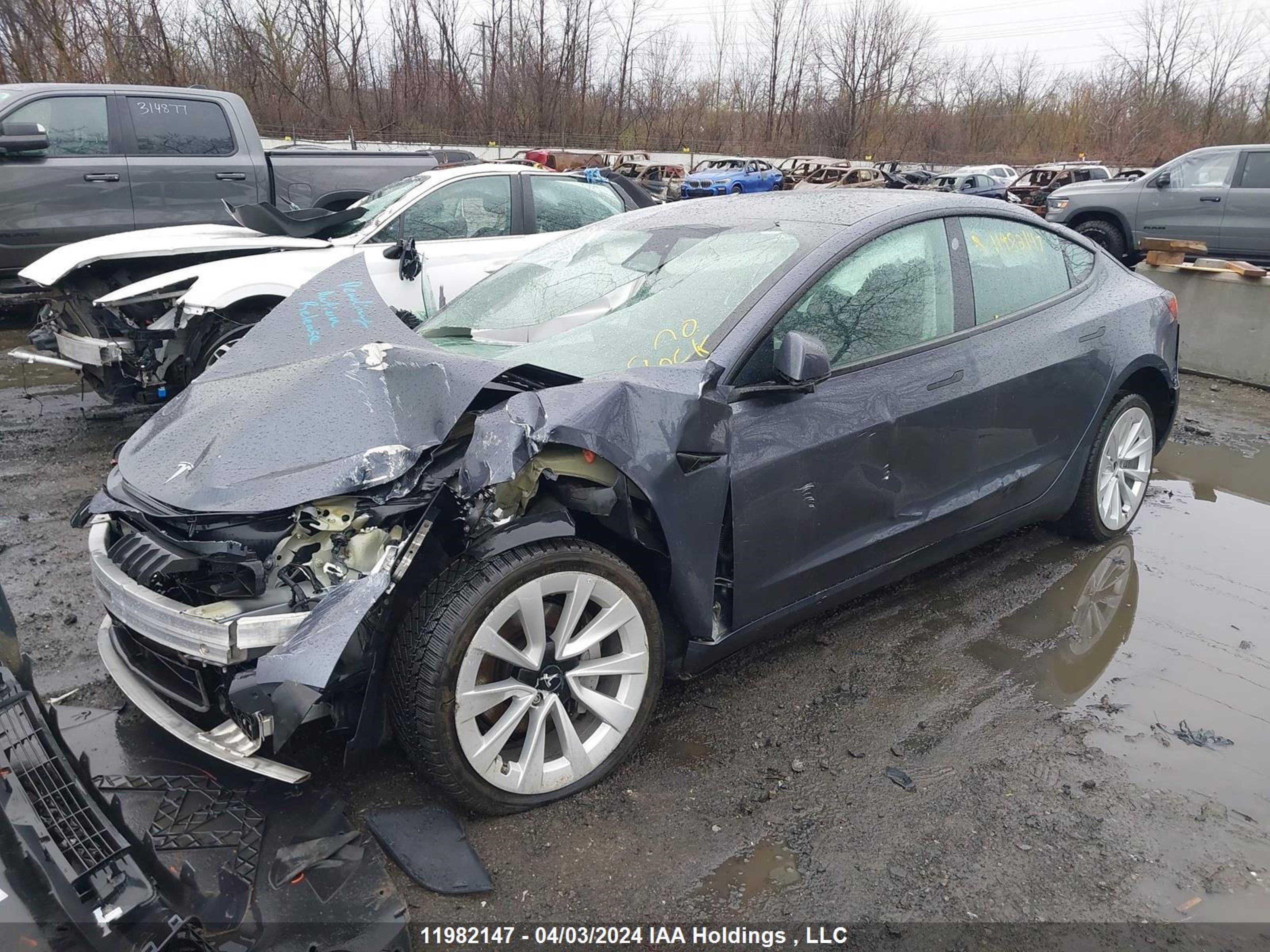 Photo 1 VIN: 5YJ3E1EAXNF258315 - TESLA MODEL 3 