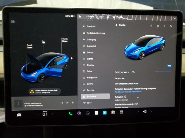 Photo 8 VIN: 5YJ3E1EAXNF287586 - TESLA MODEL 3 