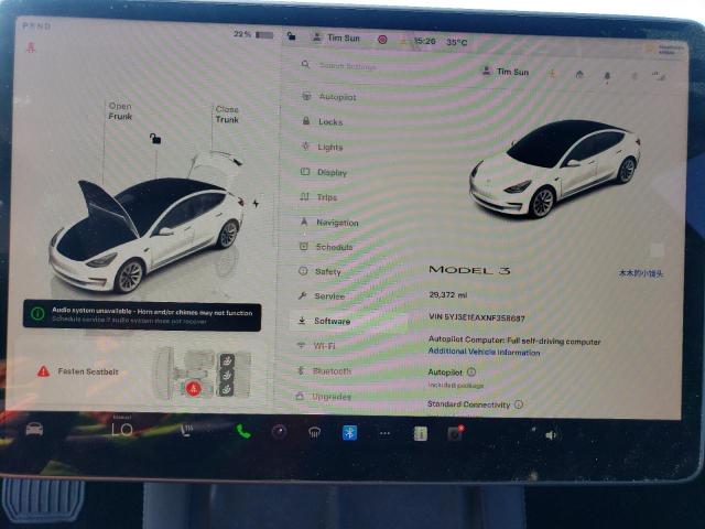 Photo 8 VIN: 5YJ3E1EAXNF358687 - TESLA MODEL 3 