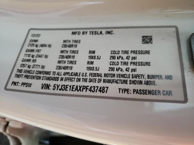 Photo 12 VIN: 5YJ3E1EAXPF437487 - TESLA MODEL 3 