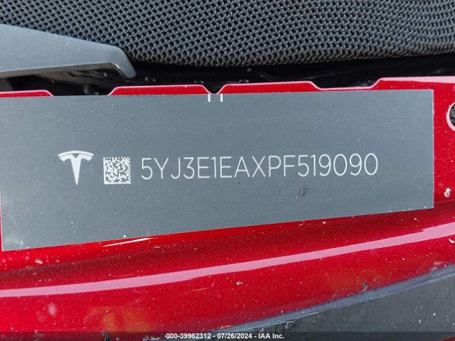 Photo 8 VIN: 5YJ3E1EAXPF519090 - TESLA MODEL 3 