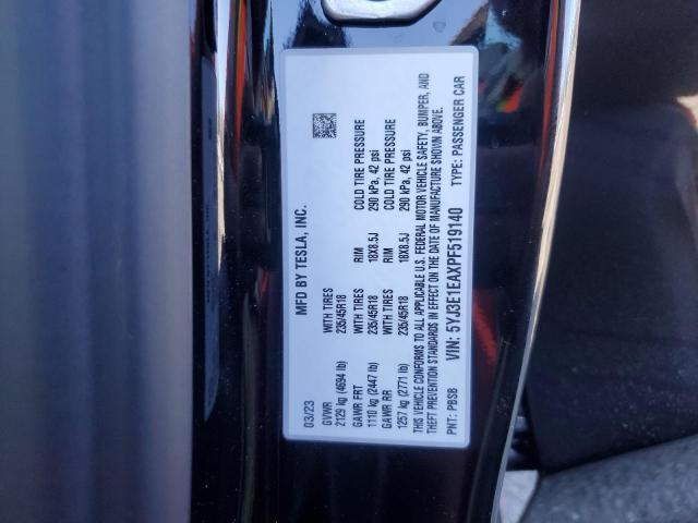 Photo 11 VIN: 5YJ3E1EAXPF519140 - TESLA MODEL 3 