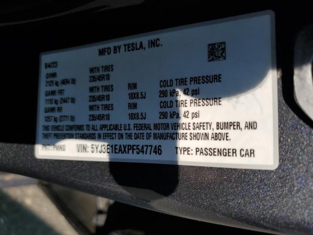 Photo 11 VIN: 5YJ3E1EAXPF547746 - TESLA MODEL 3 