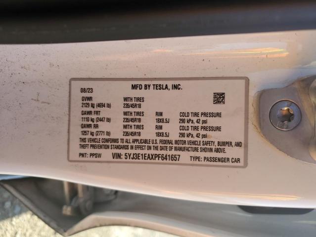 Photo 12 VIN: 5YJ3E1EAXPF641657 - TESLA MODEL 3 