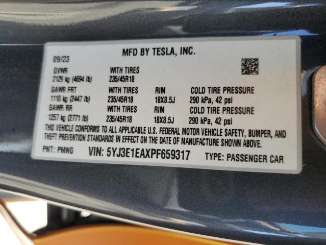 Photo 11 VIN: 5YJ3E1EAXPF659317 - TESLA MODEL 3 