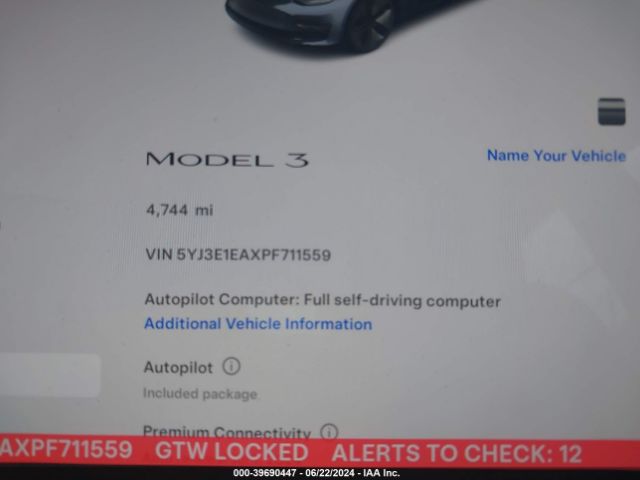 Photo 6 VIN: 5YJ3E1EAXPF711559 - TESLA MODEL 3 