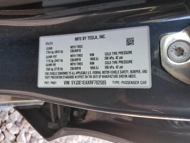 Photo 11 VIN: 5YJ3E1EAXRF782585 - TESLA MODEL 3 