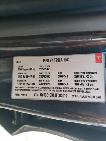 Photo 11 VIN: 5YJ3E1EB0JF083012 - TESLA MODEL 3 