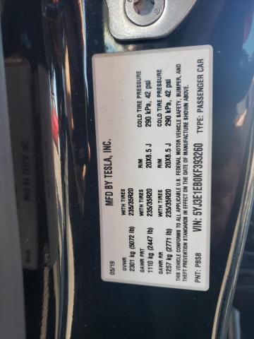 Photo 11 VIN: 5YJ3E1EB0KF393260 - TESLA MODEL 3 