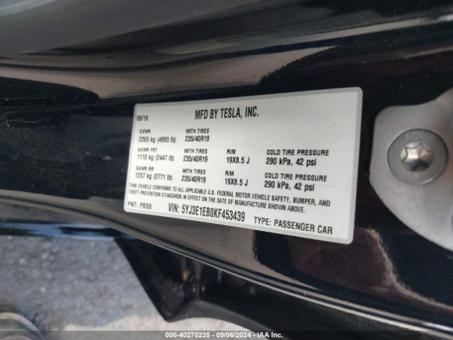 Photo 8 VIN: 5YJ3E1EB0KF453439 - TESLA MODEL 3 