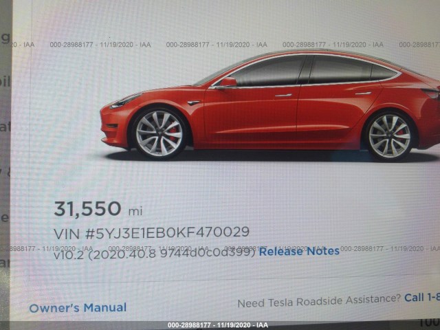 Photo 6 VIN: 5YJ3E1EB0KF470029 - TESLA MODEL 3 